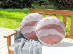 Set di 2 cuscini da esterno CAMPEI Trama astratta 40 x 40 cm Rosa