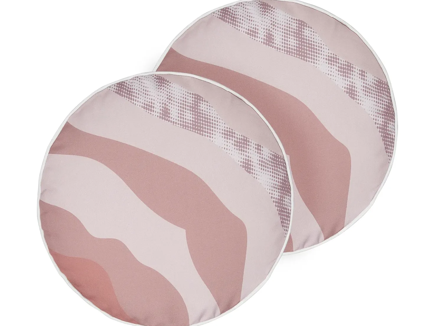 Set di 2 cuscini da esterno CAMPEI Trama astratta 40 x 40 cm Rosa