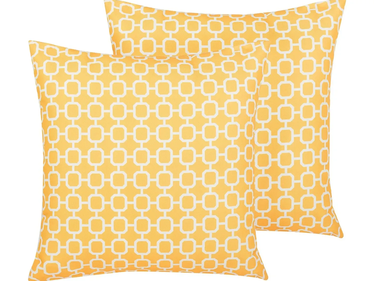 Set di 2 cuscini da esterno ASTAKOS Trama geometrica 40 x 40 cm Giallo