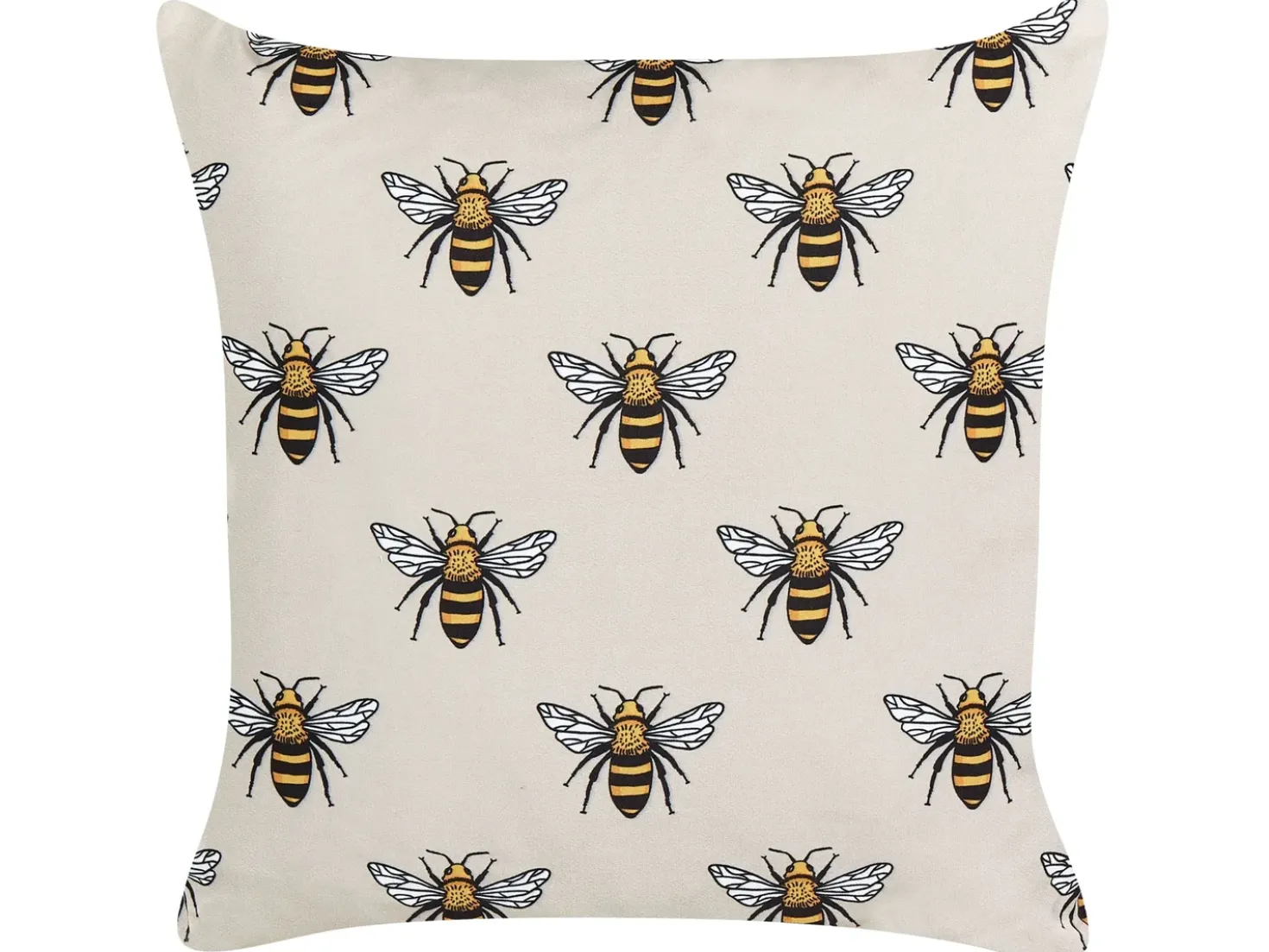 Set di 2 cuscini da esterno CANNETO Trama animale 45 x 45 cm Beige