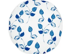 Set di 2 cuscini da esterno TORBORA Trama di piante 40 x 40 cm Bianco Blu