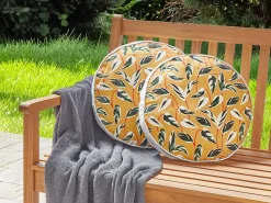 Set di 2 cuscini da esterno TAGGIA Trama di piante 40 x 40 cm Giallo