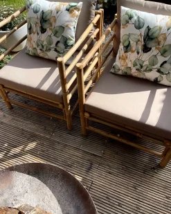 Set di 2 cuscini da esterno GLADE Trama di piante 45 x 45 cm Multicolore