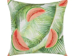 Set di 2 cuscini da esterno LOVOLETO Trama di piante 45 x 45 cm Verde chiaro