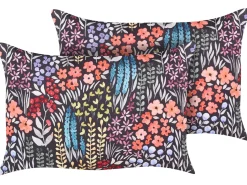 Set di 2 cuscini da esterno CASTELARO Trama floreale 40 x 60 cm Multicolore
