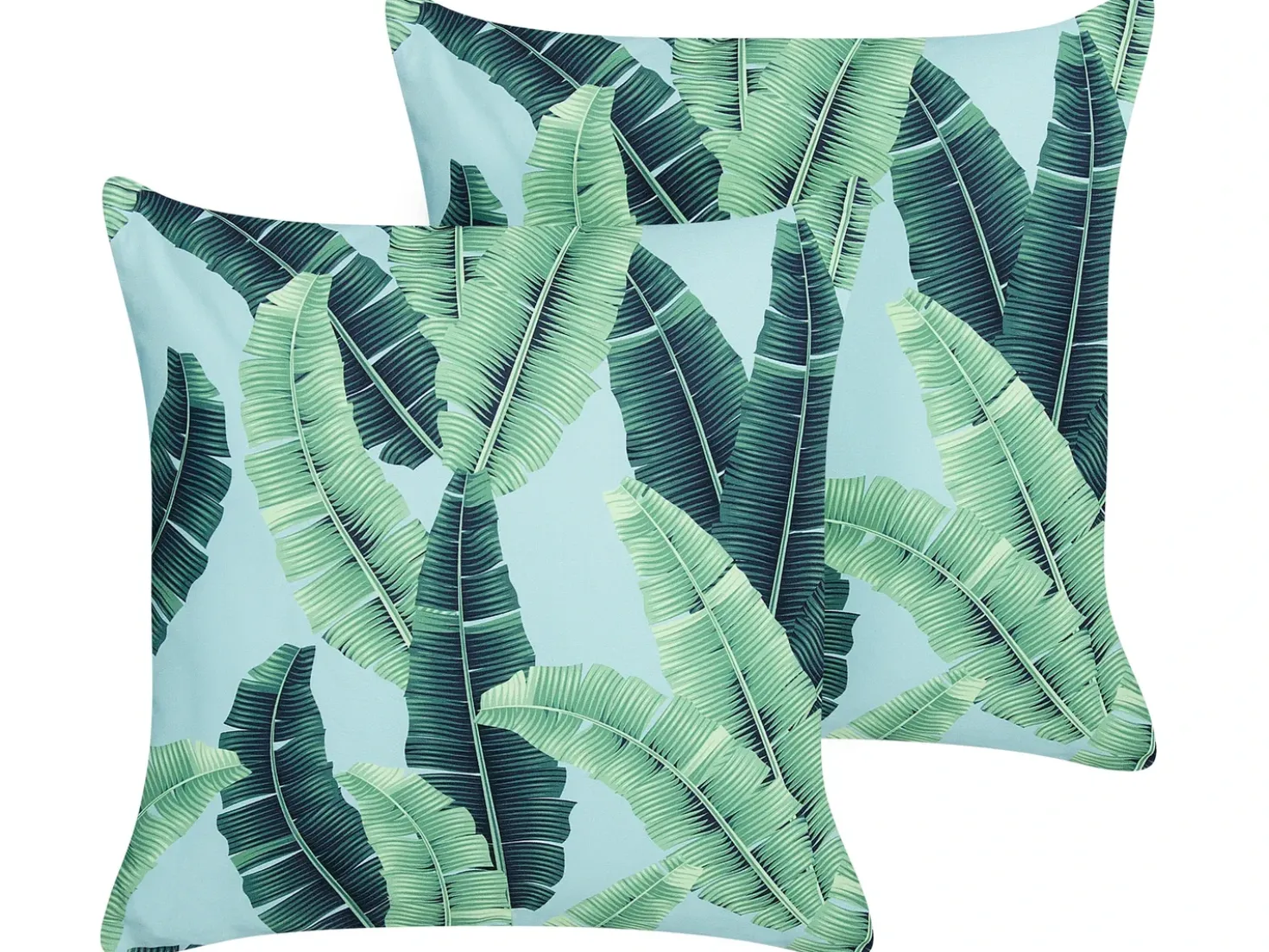 Set di 2 cuscini da esterno BOISSANO Trama di piante 45 x 45 cm Verde