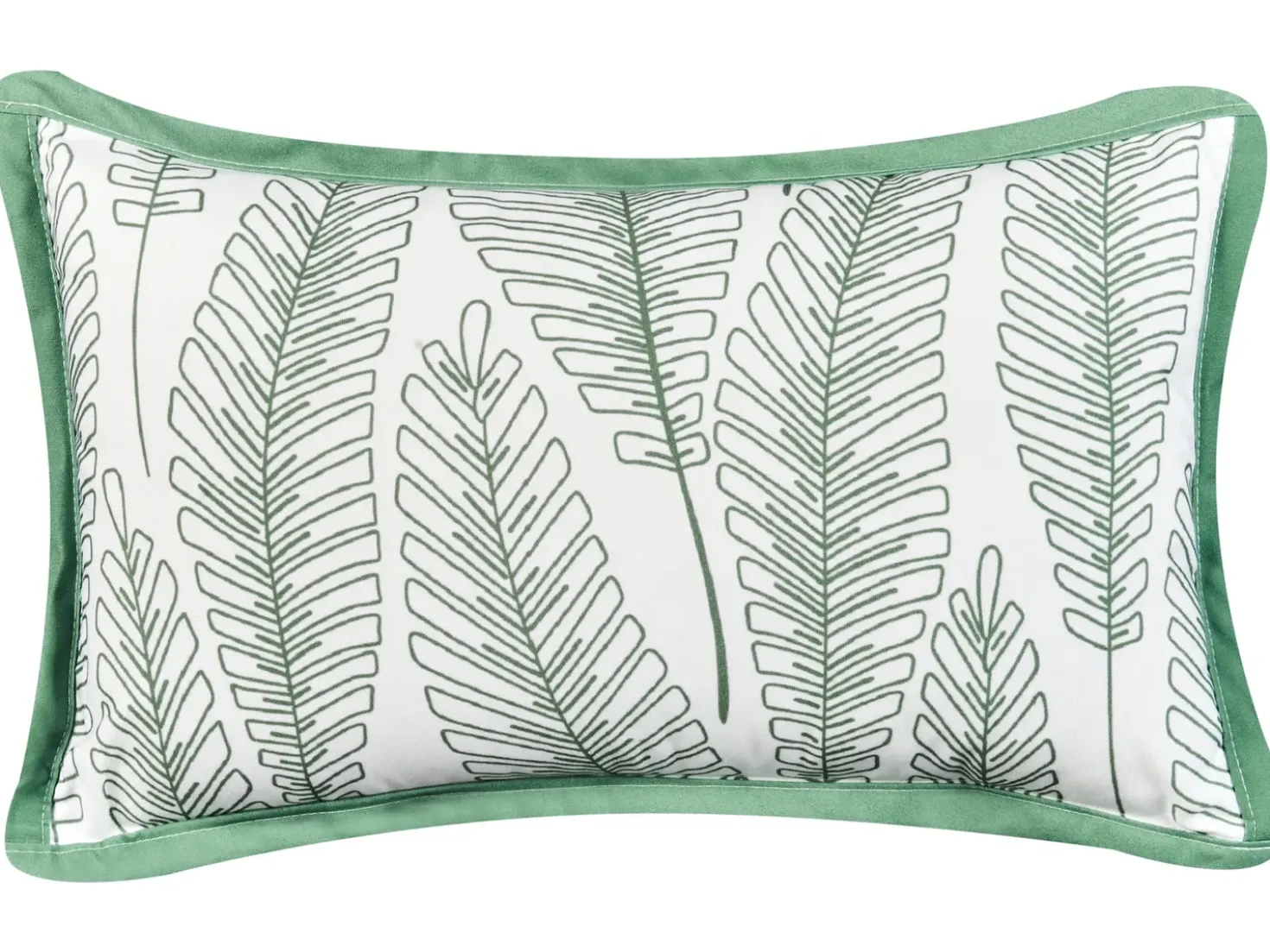 Set di 2 cuscini da esterno MEADOW Trama di piante 30 x 50 cm Verde