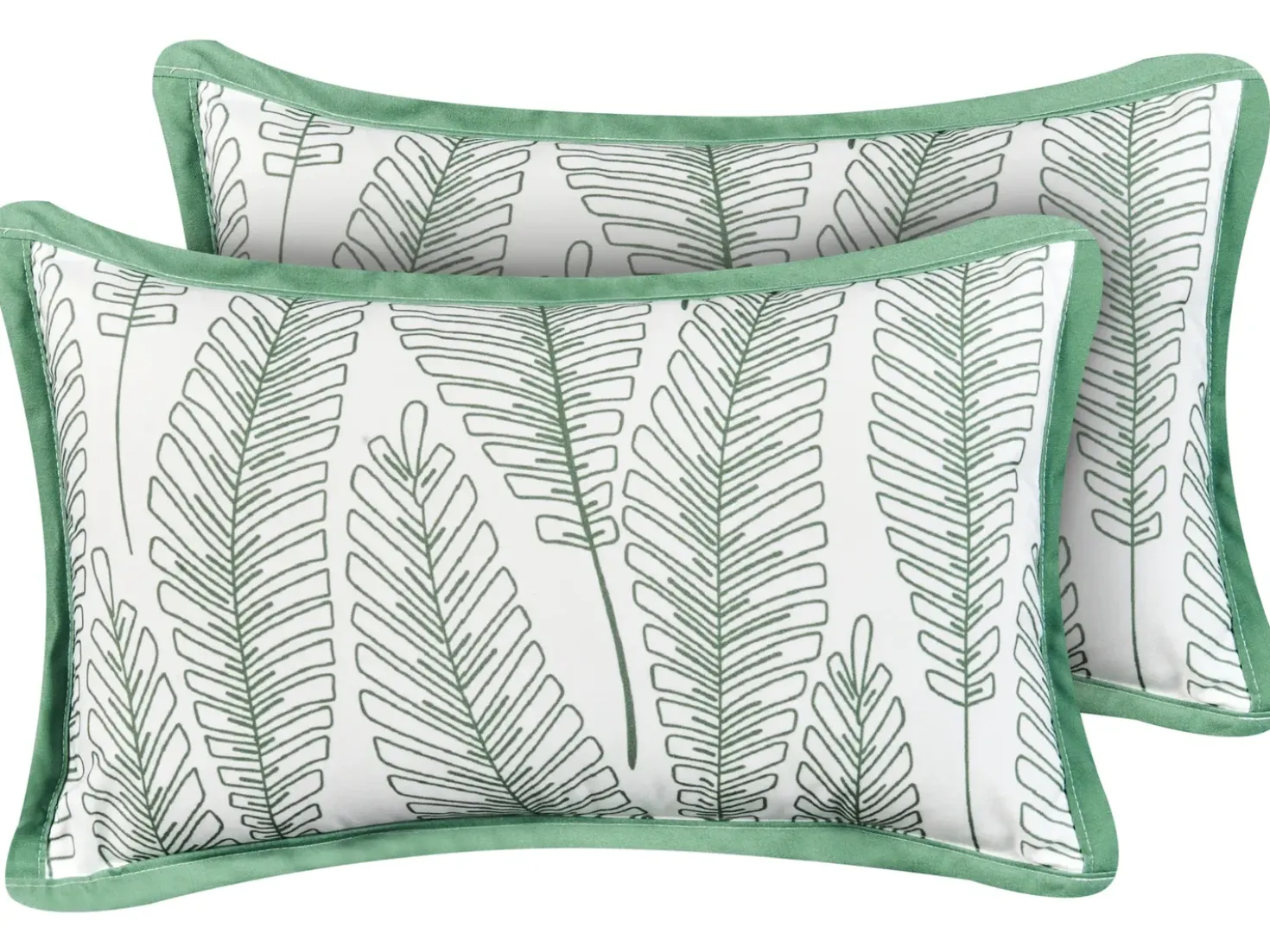 Set di 2 cuscini da esterno MEADOW Trama di piante 30 x 50 cm Verde