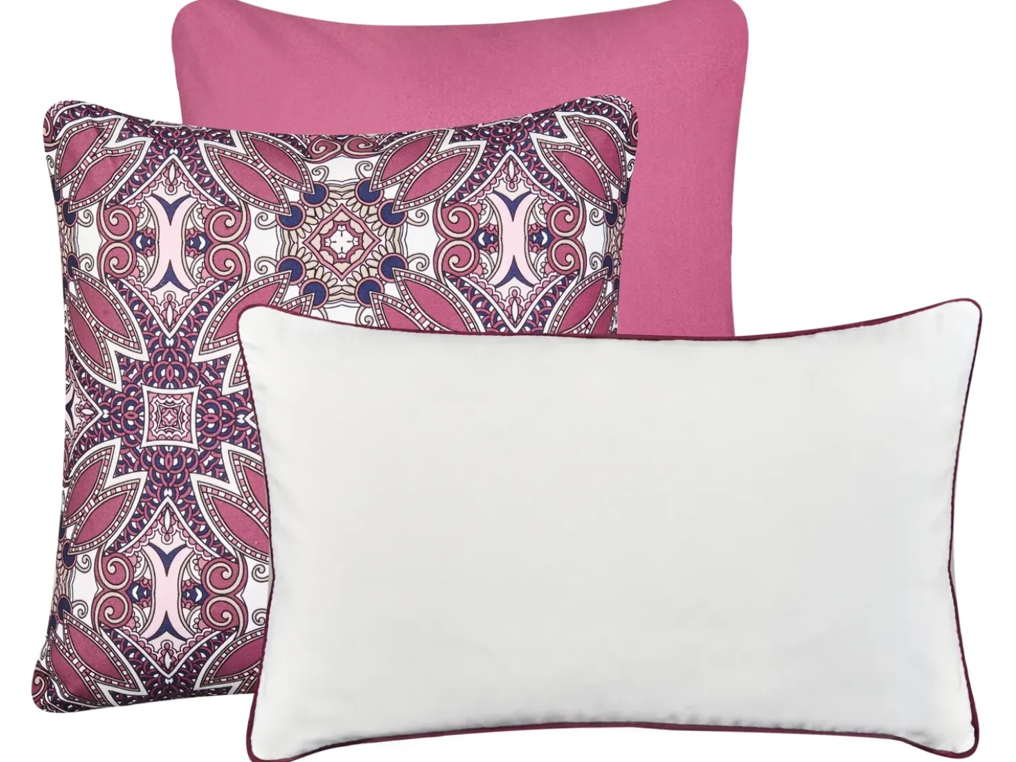 Set di 3 cuscini da esterno MIRAGE Trama orientale Multicolore