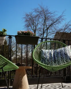 Set di 2 cuscini da esterno LOANO Trama di piante 40 x 60 cm Verde