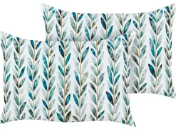 Set di 2 cuscini da esterno LOANO Trama di piante 40 x 60 cm Verde
