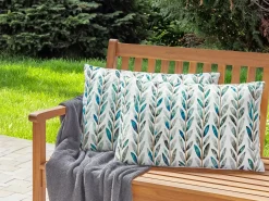 Set di 2 cuscini da esterno LOANO Trama di piante 40 x 60 cm Verde