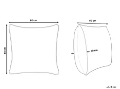 Set di 2 cuscini da letto TRIGLAV Basso Poliestere 80 x 80 cm Bianco