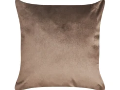 Set di 2 cuscini DAFFODIL Velluto 45 x 45 cm Marrone Trama floreale