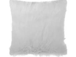 Set di 2 cuscini DAISY Finta pelliccia 45 x 45 cm Beige chiaro Tinta unita