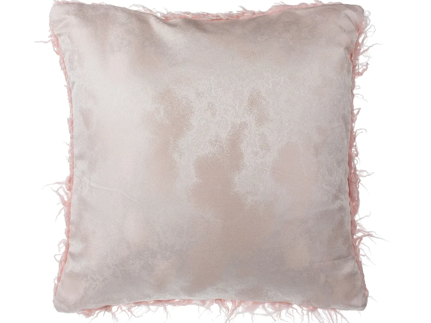 Set di 2 cuscini DAISY Finta pelliccia 45 x 45 cm Rosa Tinta unita