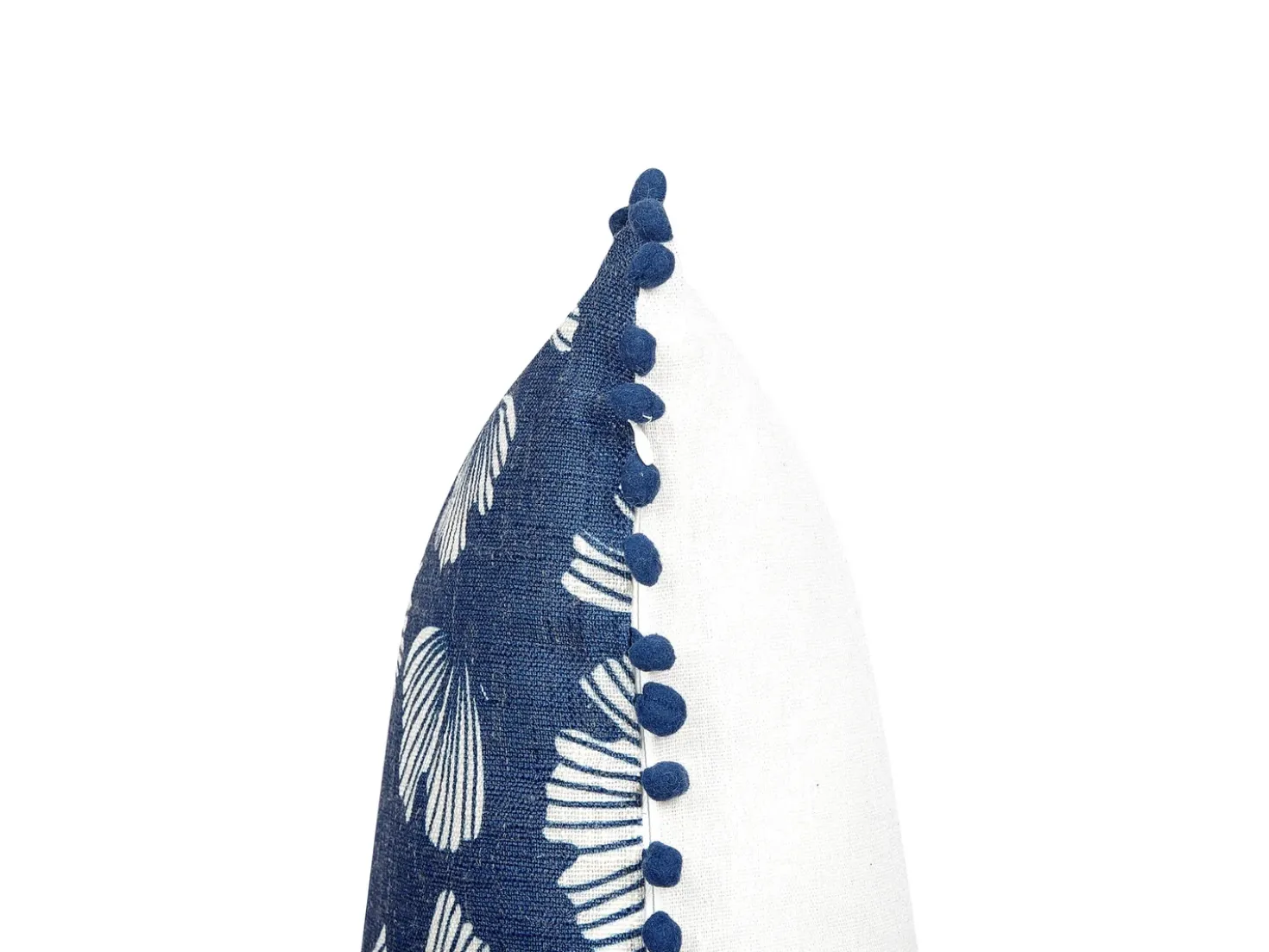 Set di 2 cuscini DANDELION 45 x 45 cm Blu scuro Trama di piante