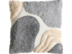 Set di 3 cuscini decorativi ALSTONIA Cotone 30 x 50 cm 45 x 45 cm Grigio Trama astratta