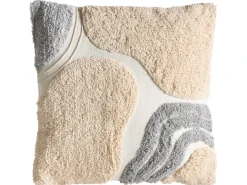 Set di 3 cuscini decorativi ALSTONIA Cotone 30 x 50 cm 45 x 45 cm Grigio Trama astratta