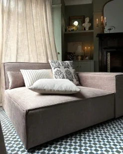 Set di 3 cuscini decorativi MYRISTICA Cotone 30 x 50 cm 45 x 45 cm Beige Trama floreale