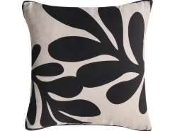 Set di 3 cuscini decorativi AGATHIS Cotone 30 x 50 cm Nero/Beige Trama astratta