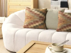 Set di 2 cuscini DEEPOR Iuta 45 x 45 cm Multicolore Trama orientale
