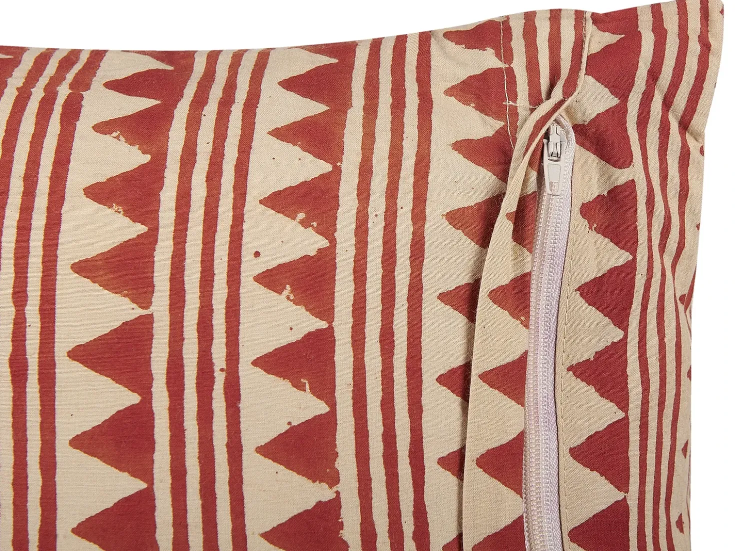 Set di 2 cuscini DEGLUPTA Cotone 45 x 45 cm Rosso Trama Chevron