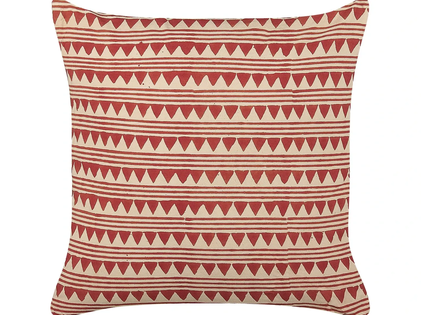 Set di 2 cuscini DEGLUPTA Cotone 45 x 45 cm Rosso Trama Chevron