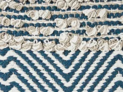 Set di 2 cuscini DEWBERRY Cotone 45 x 45 cm Blu Trama geometrica