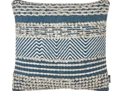 Set di 2 cuscini DEWBERRY Cotone 45 x 45 cm Blu Trama geometrica