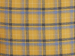Set di 2 cuscini DICENTRA 45 x 45 cm Giallo Trama a scacchi