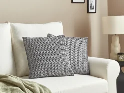 Set di 2 cuscini ECLIPTA 45 x 45 cm Grigio Tinta unita