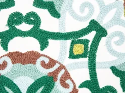 Set di 2 cuscini ELANITE Cotone 45 x 45 cm Verde Trama orientale