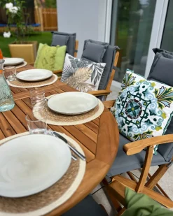 Set di 2 cuscini ELANITE Cotone 45 x 45 cm Verde Trama orientale