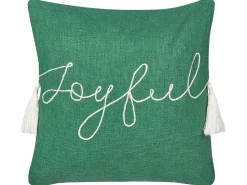 Set di 2 cuscini ELETTARIA Cotone 45 x 45 cm Verde Modello natalizio