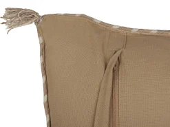 Set di 2 cuscini ERIGERON Iuta 45 x 45 cm Beige Tinta unita