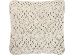 Set di 2 cuscini ESENKOY Cotone 50 x 50 cm Beige chiaro Trama geometrica