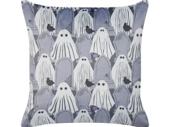 Set di 2 cuscini FANATE Velluto 45 x 45 cm Grigio Trama astratta