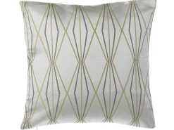 Set di 2 cuscini FENNEL 45 x 45 cm Bianco Trama geometrica