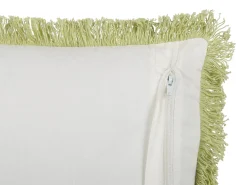 Set di 2 cuscini FILIX Cotone 45 x 45 cm Verde Trama floreale