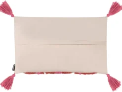 Set di 2 cuscini FRAKSINUS Cotone 30 x 50 cm Rosa Trama geometrica