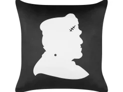 Set di 2 cuscini FRANKLINIA Velluto 45 x 45 cm Nero Trama astratta