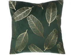 Set di 2 cuscini FREESIA Velluto 45 x 45 cm Verde scuro Trama di piante