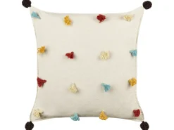 Set di 2 cuscini FUSSEL Cotone 45 x 45 cm Beige chiaro
