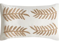 Set di 2 cuscini GARCINIA Cotone 30 x 50 cm 45 x 45 cm Bianco Trama floreale