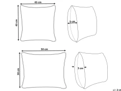 Set di 2 cuscini GARCINIA Cotone 30 x 50 cm 45 x 45 cm Bianco Trama floreale