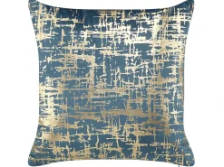 Set di 2 cuscini GARDENIA Velluto 45 x 45 cm Blu Trama astratta