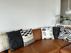 Set di 2 cuscini GARDENIA Cotone 45 x 45 cm Oro Trama astratta