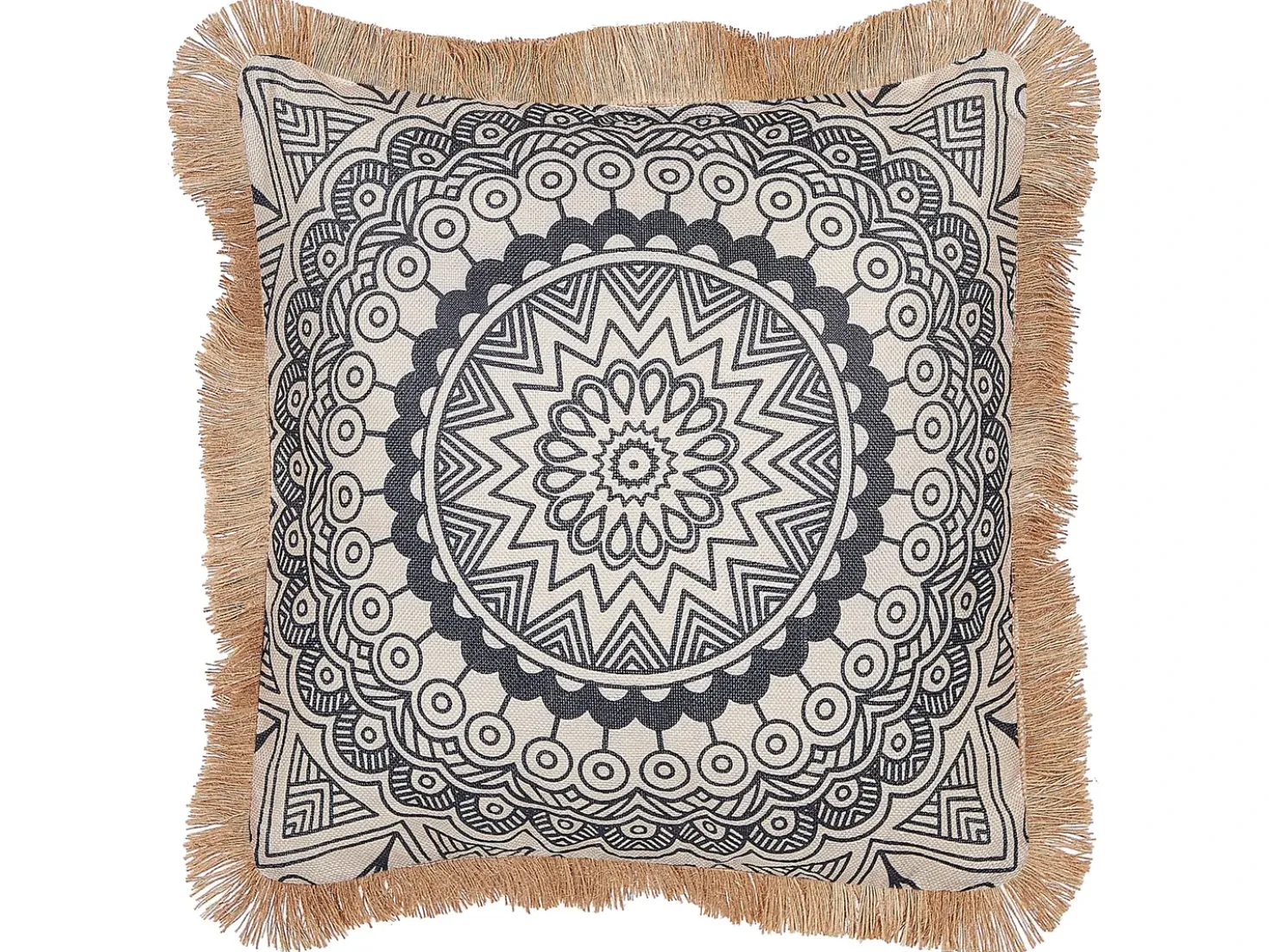 Set di 2 cuscini GERANIUM 45 x 45 cm Nero Trama orientale