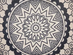 Set di 2 cuscini GERANIUM 45 x 45 cm Nero Trama orientale
